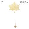 New Rose Gold Apricot Leaf Metal Bookmark Tassel Chinese Style