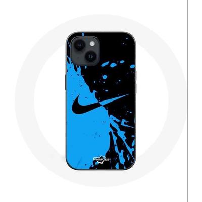 Nike iPhone 14 Plus tok - Puha - Kék és Fekete - Logós