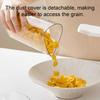 360-Degree Rotating Grain Dispenser Dry Food Storage Bin with Lids Cereal Dispenser with 6 Sealed Containers for Rice Flour Oats Pantry Countertop