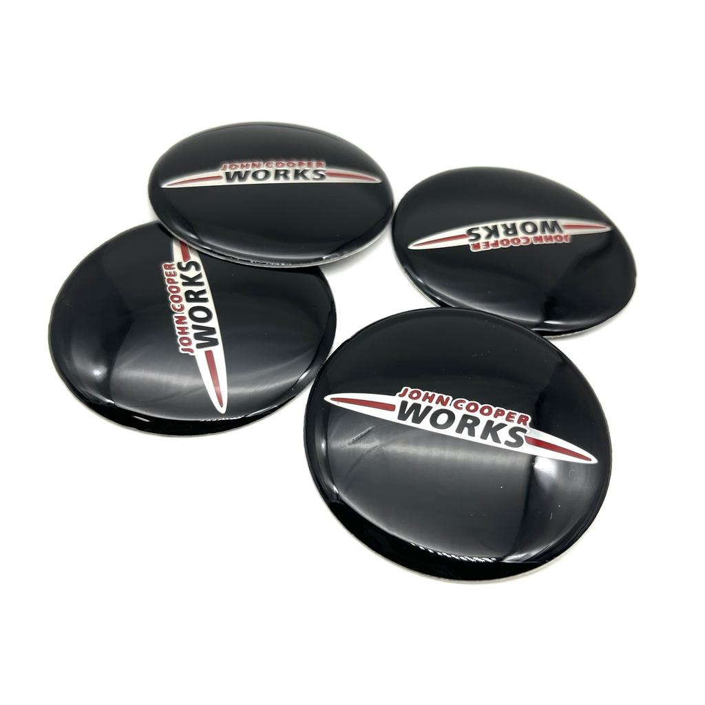 4Pcs 52mm Letters JCW John Cooper Works Emblem Mini S Countryman 54mm Car Wheel Center Hub Cap Modiified Badge StickerAccessorie TD1