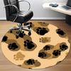 1pc Paw Prints Office Round Rug, Non-slip, Soft and Durable Office Rug for Interior Decoration, Perfect for Office, Beautiful Decoration Yy260323044