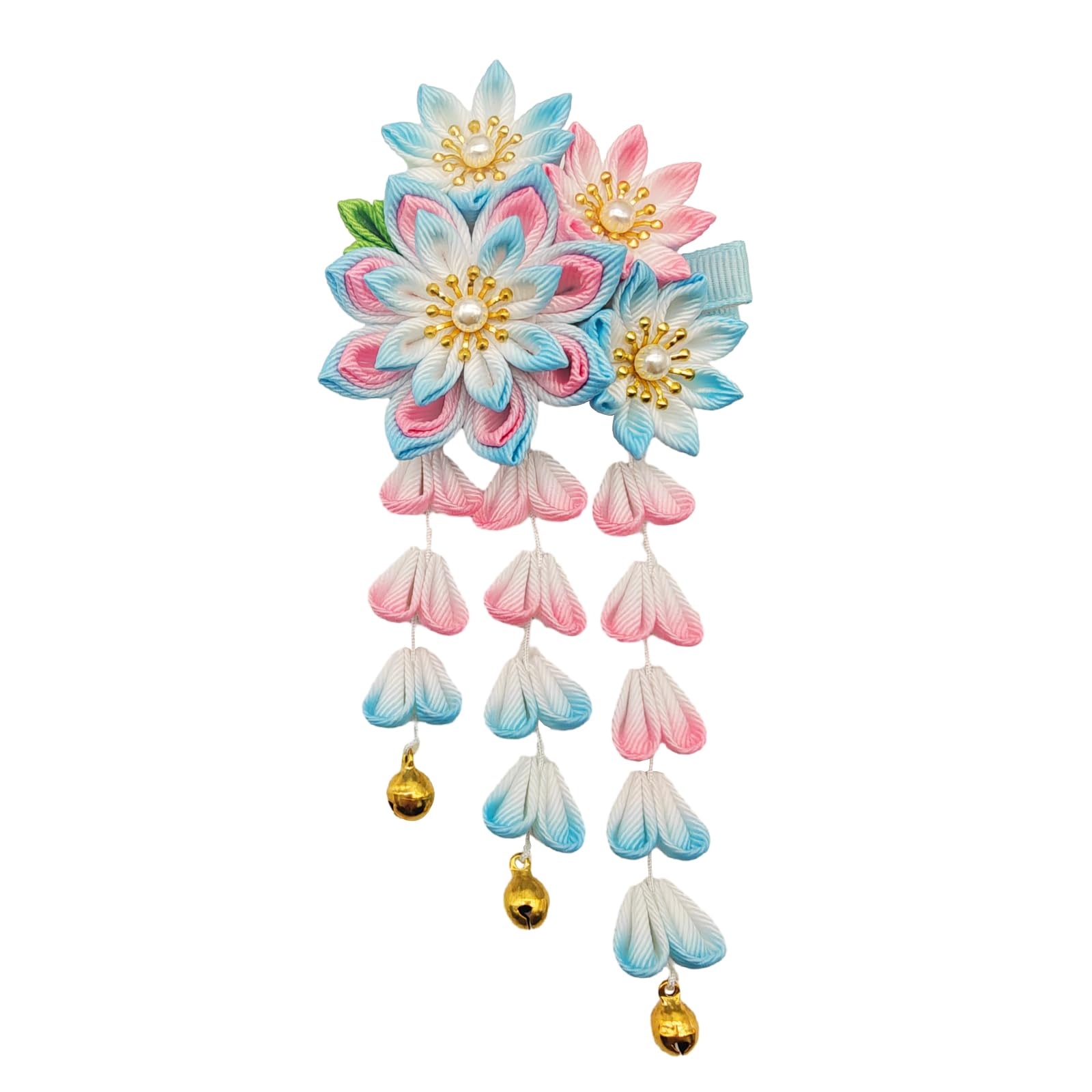 

Baramoly Hair Perfect for New and Japanese and Classic Japanese Ponytail Clip for Ages HFA0016 Ornament, Tsumami-zaiku Flower, Add-on Design,