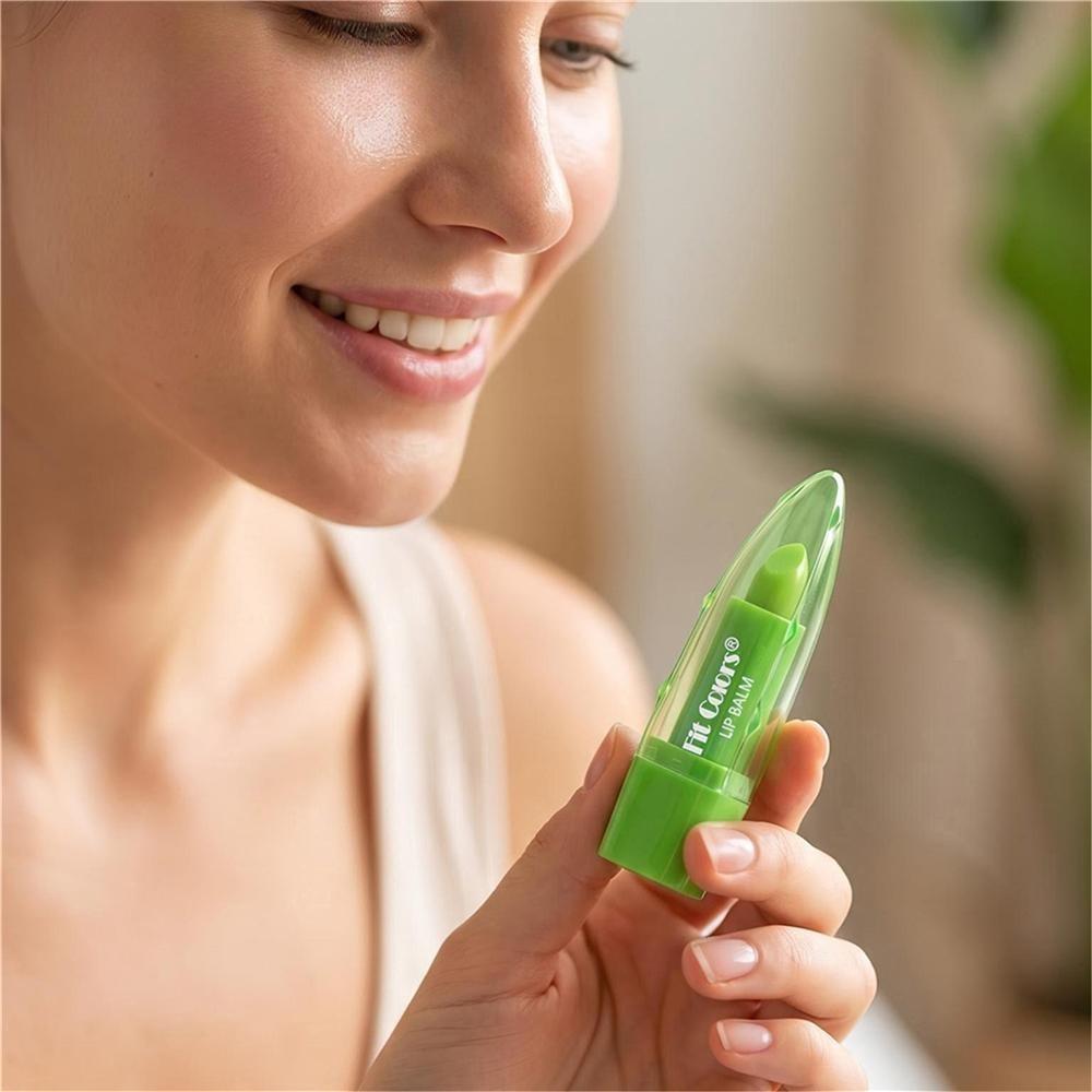 Aloe Vera Color Changing Lip Balm, Moisturizing Temperature Tinted Lipstick, Anti Chapping Nourishing Lip Care Treatment Makeup