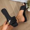 Plus-size Shoes Flat Slippers Casual and Simple One-piece Woven