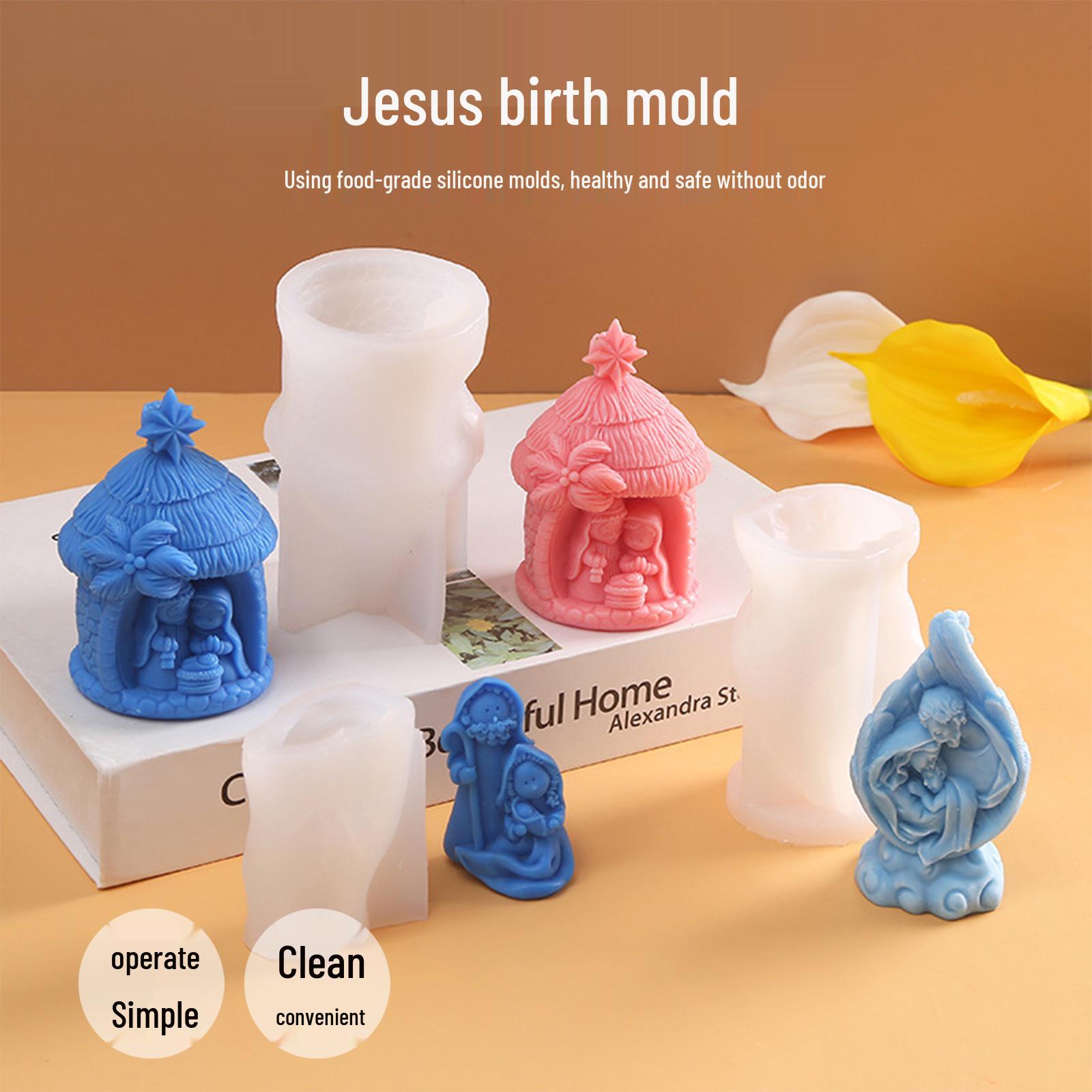 

Трансграничная форма для Рождества из силикона для изготовления ароматических свечей и каменных украшений своими руками Type B белый