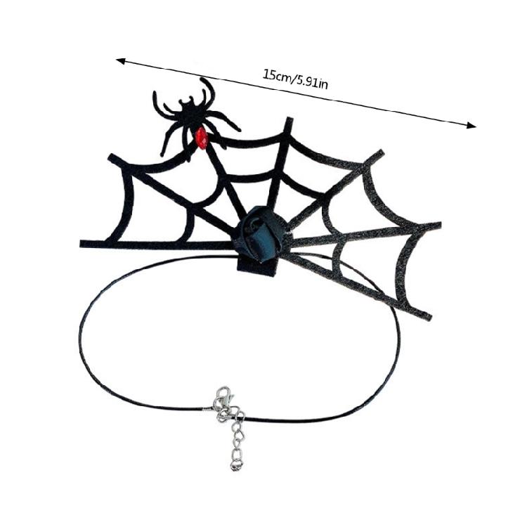 Spiders Charms Necklace Statement Choker Necklace Women Girls Party Accessories