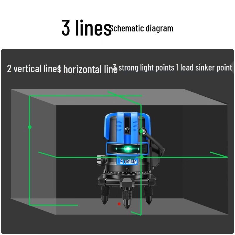 

High-Precision Green Laser Level CN plug (adapter included)
