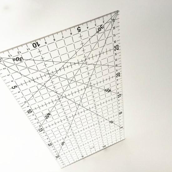 Régua de corte de pano de alfaiate de retalhos retangular faça você mesmo ferramenta de costura feita à mão