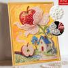 Pearl painting handmade diy 5D pearl painting kit apple flower house train landscape home wall decoration art