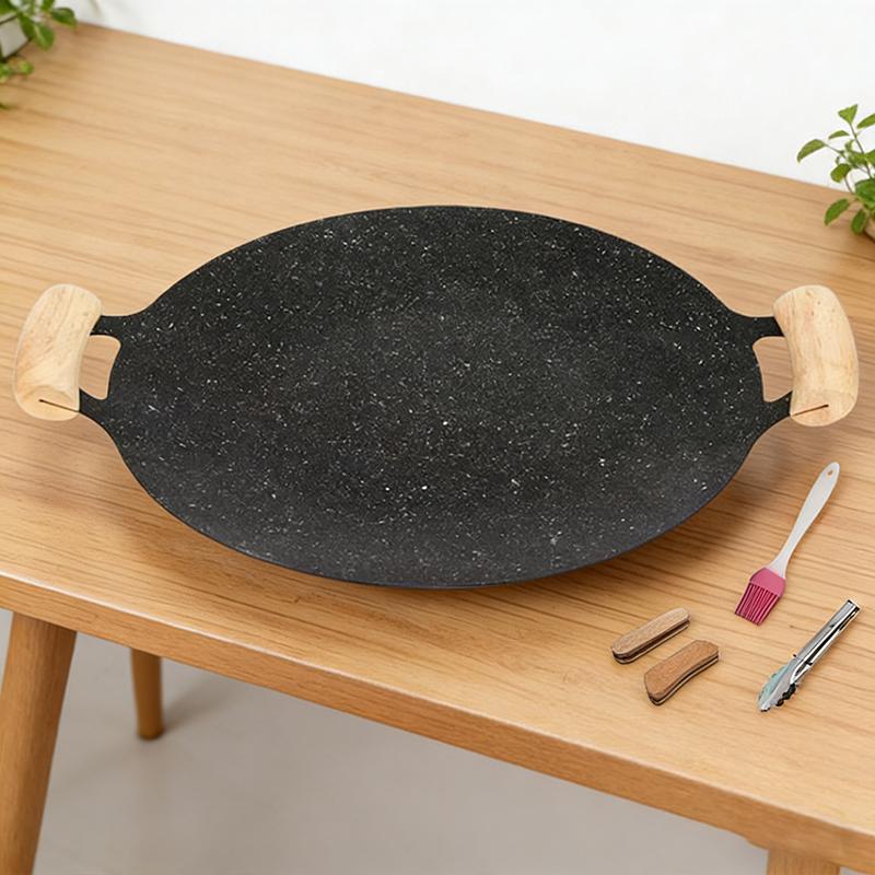 1Pcs Kitchen Non-Stick Pan 28/30/32/34/38Cm Korean Maifan Stone Bbq Grill Pan Outdoor Barbecue Pot