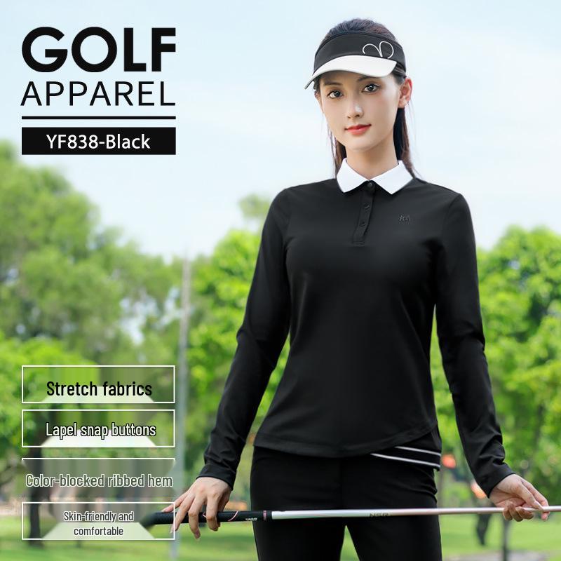 

PGM Women s Autumn/Winter Golf Apparel: Long-Sleeve Polo Shirt & Pants Set XL