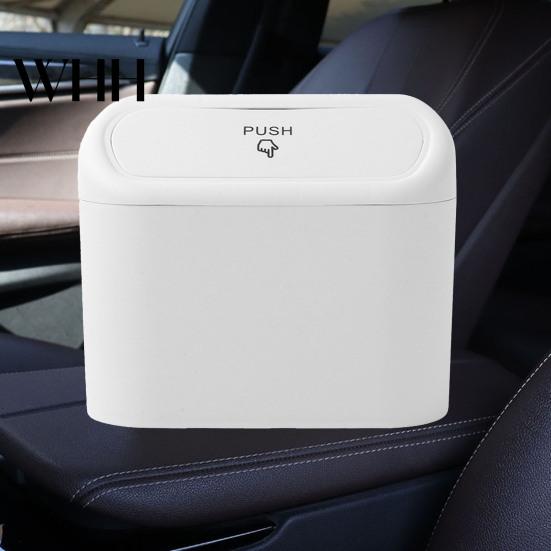 Easy To Install Car Litter Box Trash Can with Press-to-Open Lid High-Strength Hook Installation Small Seatback Pocket Hanging Odor-free Accessories