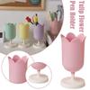 Tulip Flower Pen Holder Storage Bucket Petal Girl Pen Flower Decor Brush Bucket Prop Vintage Photography Makeup Holder Stor Y8E3