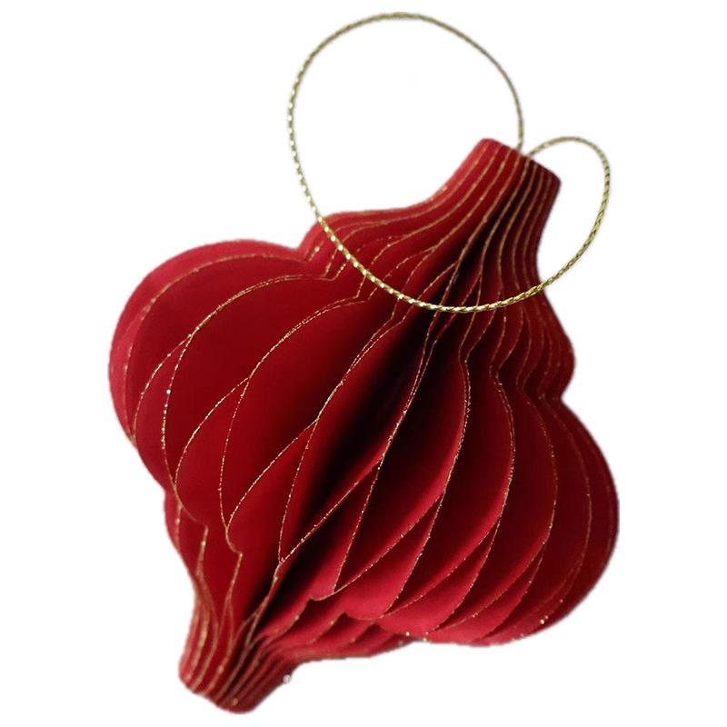 Christmas Honeycomb Ball & Bell Ornaments for Tree and Wall Decoration