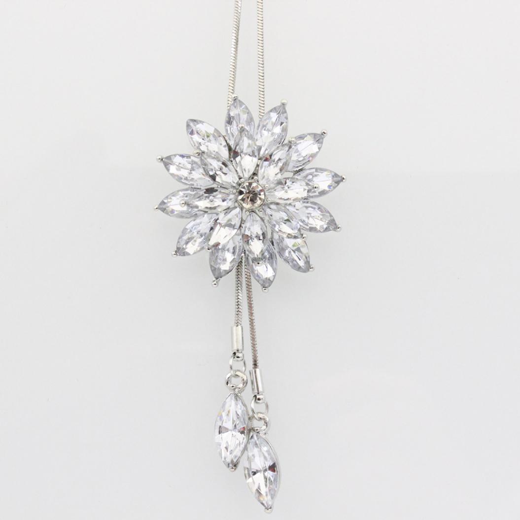 

Женское ожерелье с горным хрусталём белый