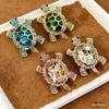 Colored Diamond Small Turtle Brooch: Light Luxury, Cute & Stylish Design