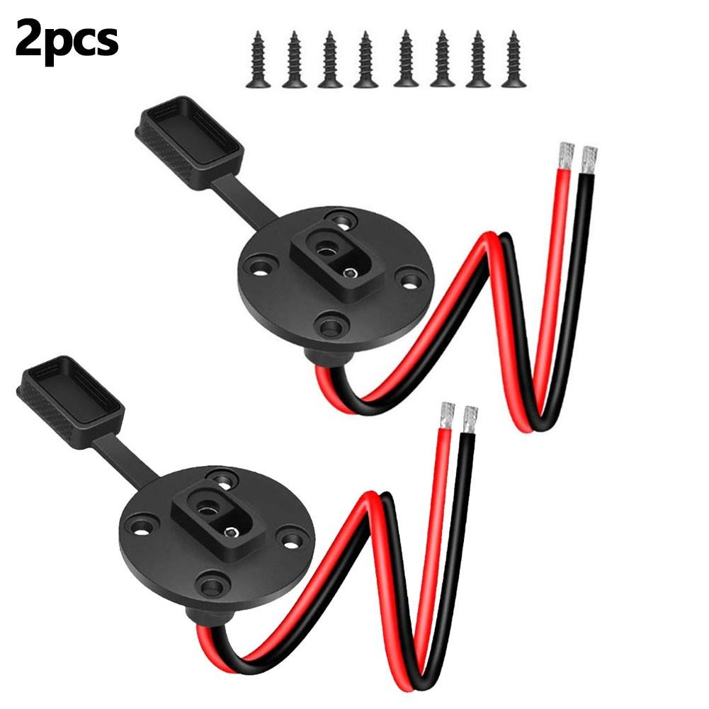 2PCS SAE Power Socket Sidewall Port Quick Connect Solar Panel Mount Connector