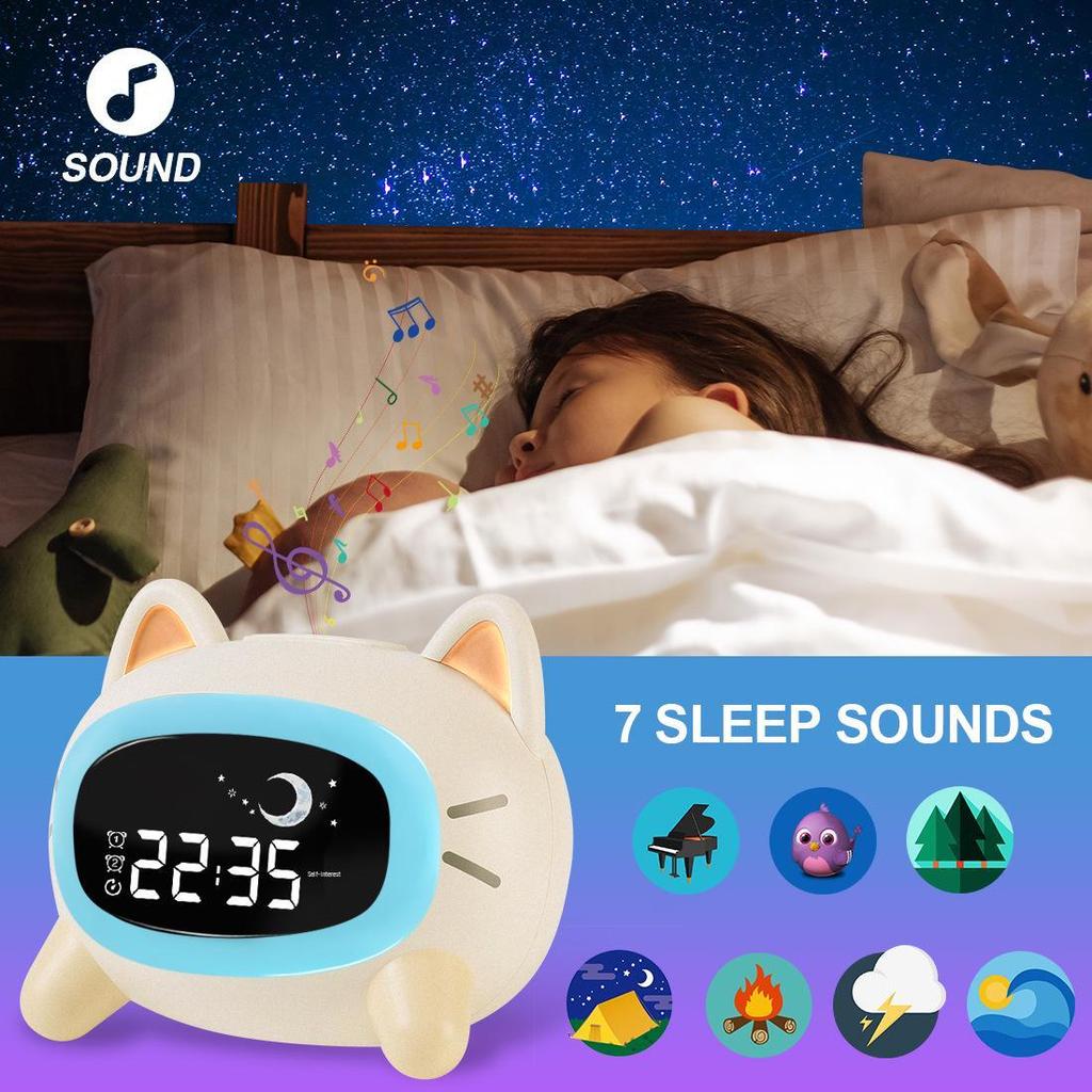 Children's Sleep Training Alarm Clock - Cartoon Design