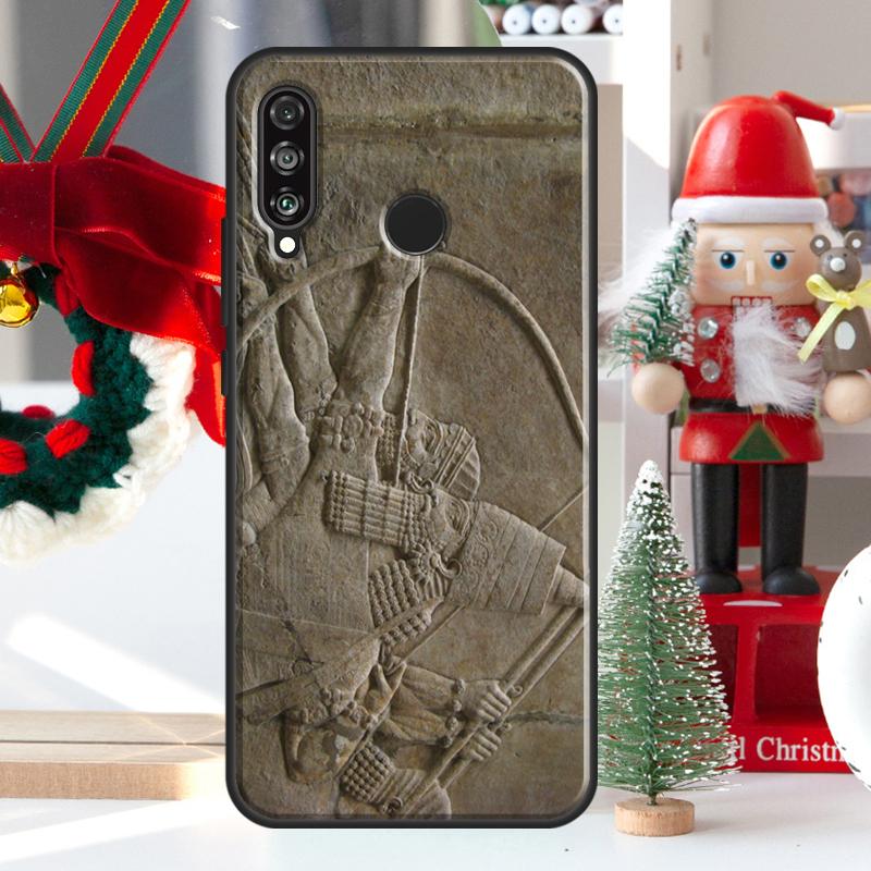 Lamassu Assyrian Winged Lion For Huawei Nova 12i 11i 8i 12s Y73 Y72 Y61 Y91 Y90 Y70 Y60 9 10 SE P60 Pro P30 P40 Lite Case
