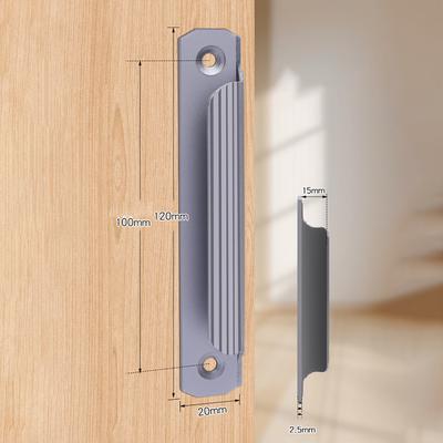 4PCS Sliding Door Handles Aluminum Alloy Pull Push Door Handle Window Wardrobe Balcony Door Handles Furniture Hardware