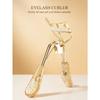 Gold Eyelash Curler, Gold Glitter Transparent Handle, Manual Portable Eyelash Curler, Makeup Beauty Tool, Suitable For Home And Business Use