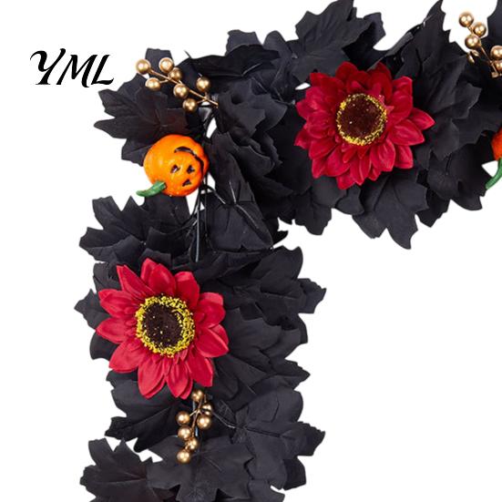 Innen Außen Dekorationen Halloween Künstliche Ahornblatt Ranke Dekor, Herbst Wandbehang Girlande Einzigartige Geschenke für Party Szene, Gruseliges Thanksgiving