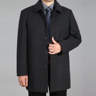 Männer Wollmantel Herbst Winter Mantel Wolle Langer Mantel Peacoat Männer Wolljacke Plus Größe 7XL