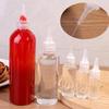 5Pcs Transparent Condiment Squeeze Bottles Jam Bottles Non-Drip Oil Liquid Dispenser Bbq Sauces Oil Container Cooking Gadget