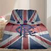 [1pc Rangers FC Blanket] All-Season Blanket - Cozy Blanket for Sofa Couch Home Decoration, Digital Printed Nap Blanket