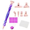 Glitter Resin Diamond Painting Pen Kit with 6 Metal Tips 6 Wax Blocks and Storage Box for 5D Diamond Art Rhinestone Crafts and DIY Projects