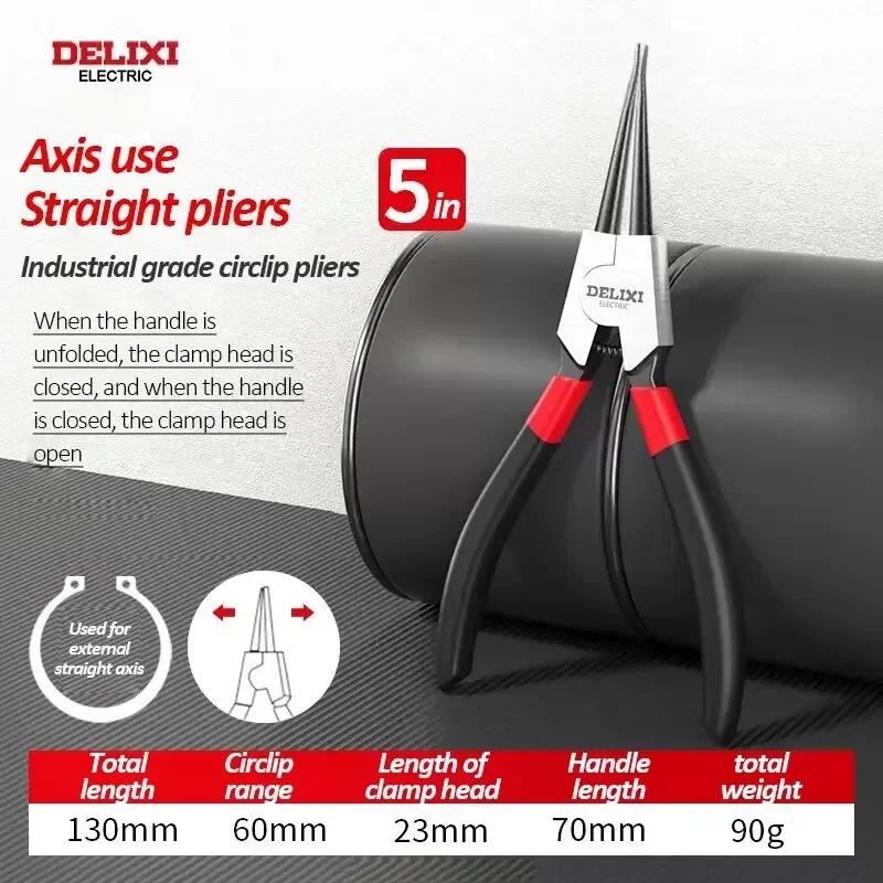 

5-In New for Circlip Pliers Puller Locking Rings Shafts Needle Nose Pliers Retaining Ring Pliers Removing Installing