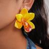 Exaggerated Colorful Large Flower Stud Earrings For Women Boho Petal Earrings Personality Jewelry Accessories Gifts
