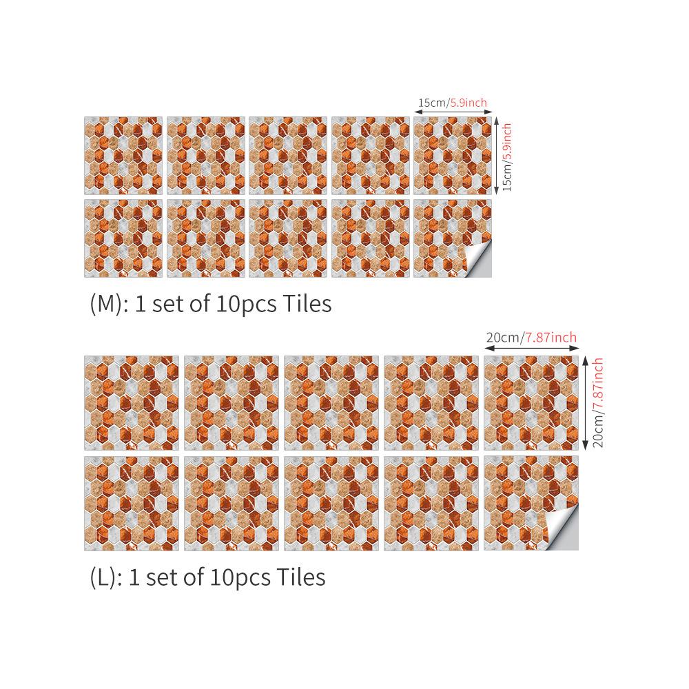 The Same Wall Sticker 3D Imitation Epoxy Mosaic Wallpaper Self-Adhesive Kitchen Bathroom Waterproof And Anti-Fouling Wall Decoration