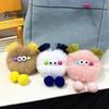 Soft Pompom Key Ring Cartoon Plush Ball Keychain, Fluffy Keychain with Metal Clasp, Clasp Backpacks Handbags Keys Decorative Pendant for Men
