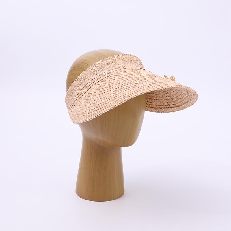 Ins raffia Internet celebrity empty top straw hat female summer outing visor seaside vacation beach hat