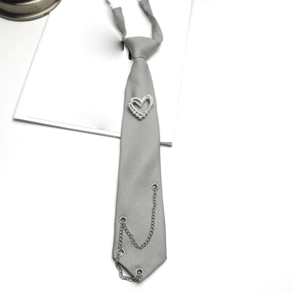 Koreanischer Stil Lange Krawatte Quasten Hemdkrawatte Elegante Liebesherz Krawatte Herren