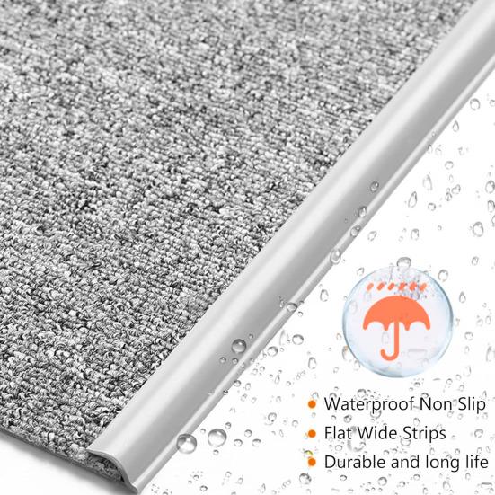 300/600CM Carpet Edge Binding Trim Self-Adhesive Waterproof Cuttable Floor Transition Strip Flexible PVC Thick Area Rug Mat Edging Bar