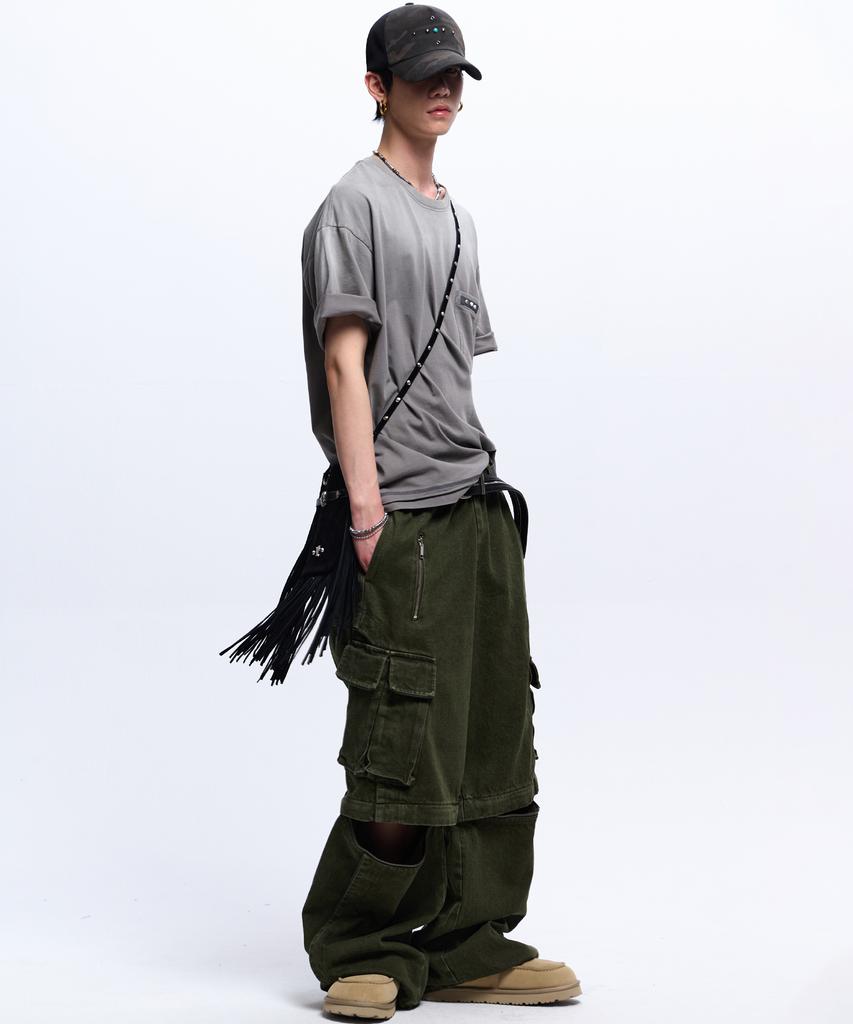 Aleseueseussi Convertible Carpenter Pants - Khaki