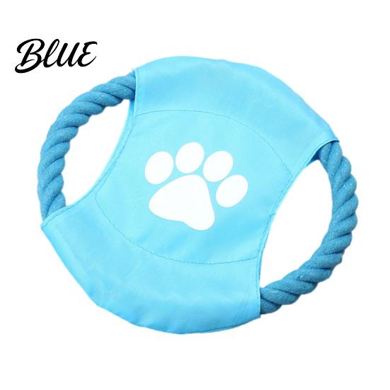 Durable Pet Chew Toy Fabric Dog Flying Disc Cotton Rope Interactive Tug of War Outdoor Fetch for Small Medium And Large Breeds Training Wear