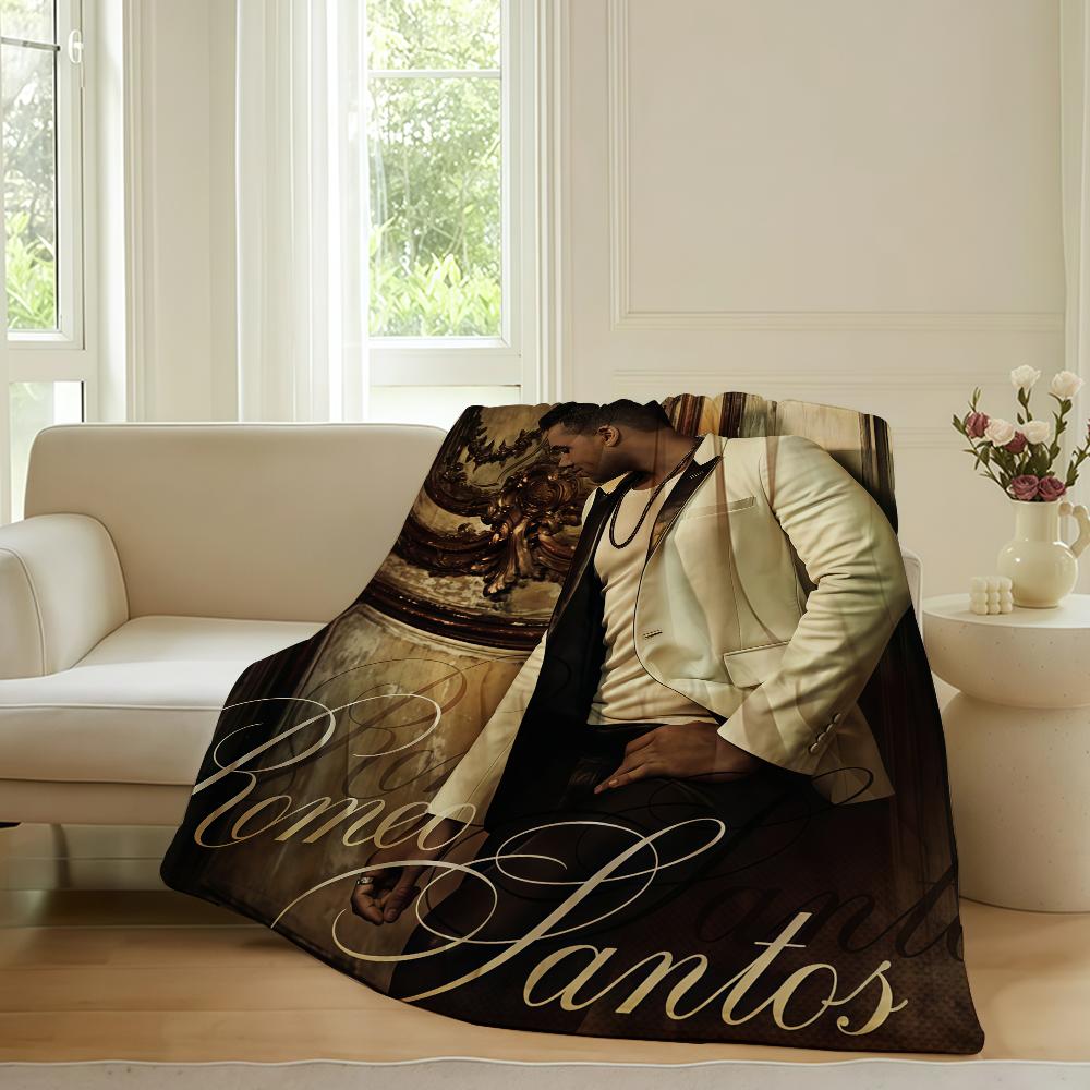 American singer Romeo Santos Blanket For Sofa Office Bed Plane Travel Sleep Read Relax Camping Soft And Warm