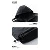 Men's Contrast Color Zipper Cardigan Pocket Long Sleeve Hooded  Jacket Fashionable Casual Top