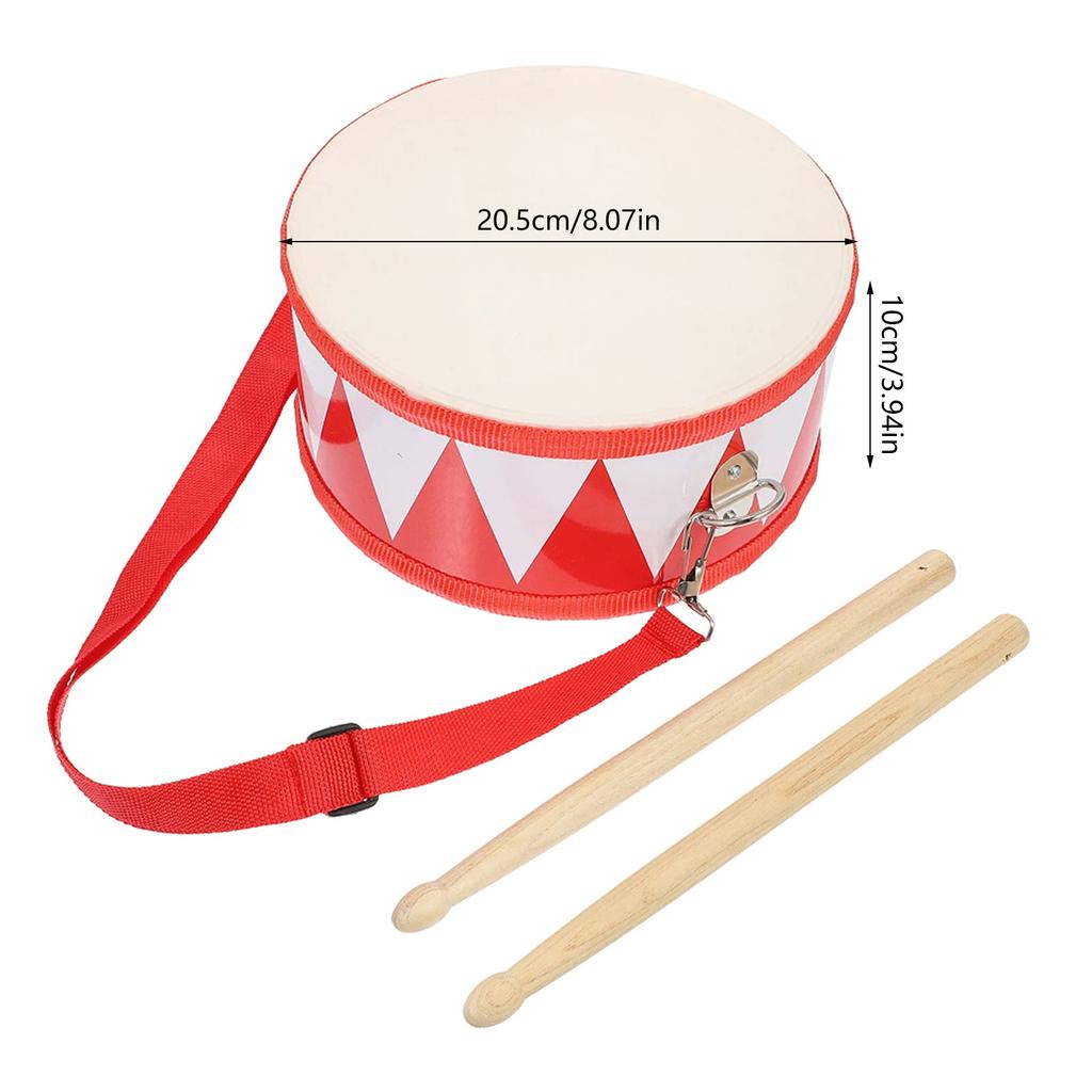 Cartoon Children Drum Toy Kids Wood Drum Toy Educational Musical Toy Childrens Percussion Instrument Double Sided Drum