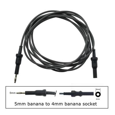 Reusable Monopolar Forceps Cable, 5mm Banana To 4mm Banana Socket ESU Adapter Cable , for Electrocautery Tip Instruments