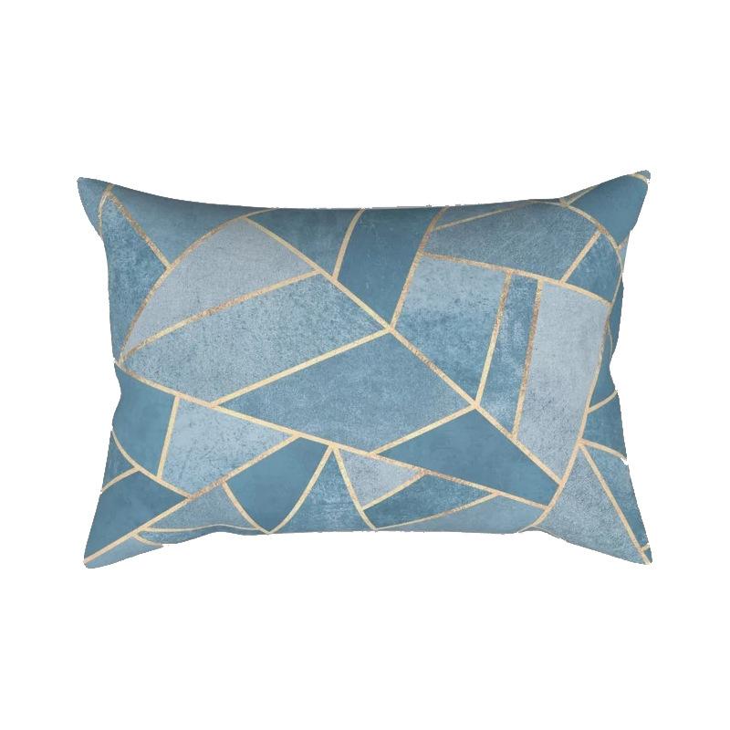 Geometric Letter Peach Leather Velvet Pillowcase Office Car Pillowcase