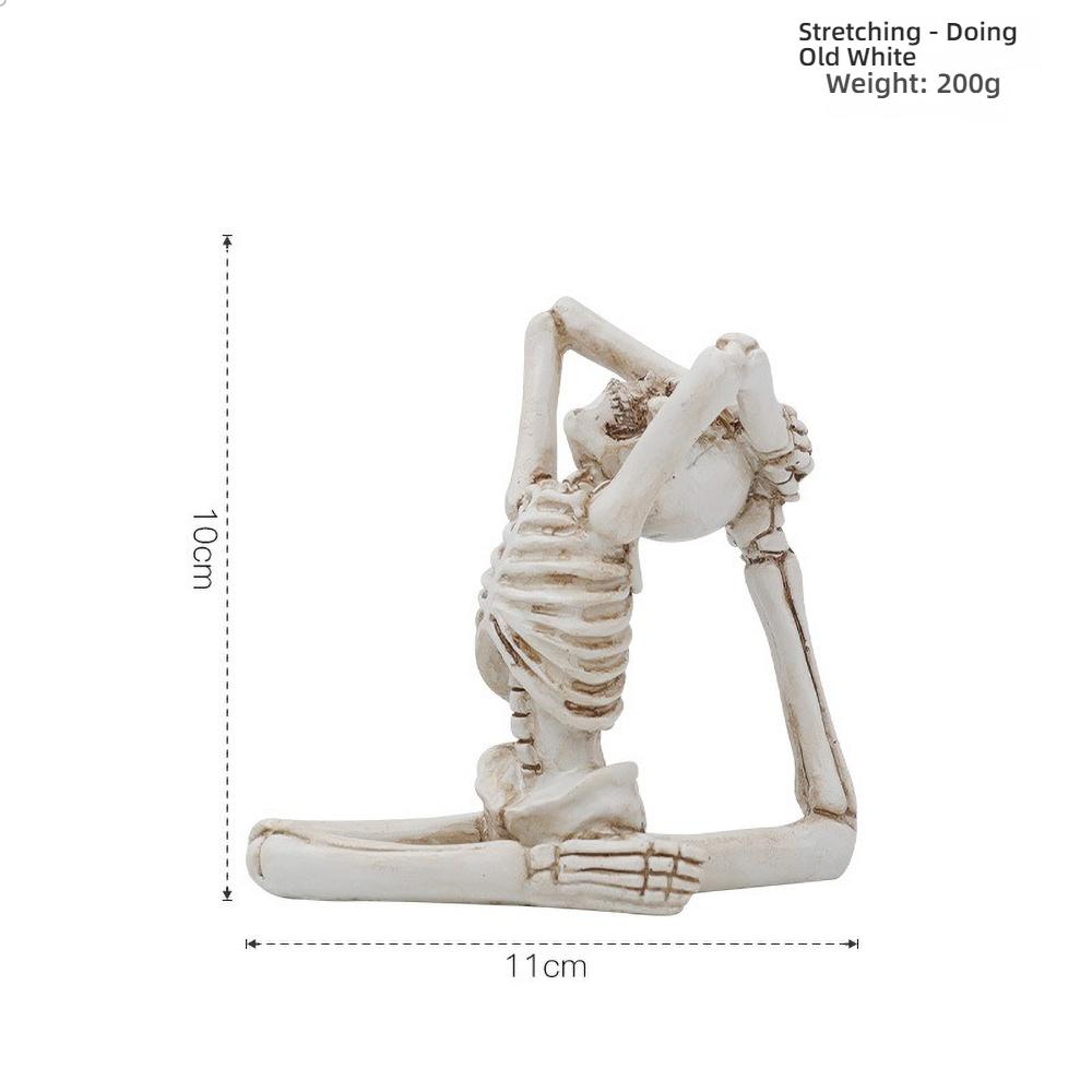 

Hanging Skeleton Resin Statue - Spooky Halloween Porch Decor, Horror Window Prop with Movable Joints, Gothic Home Party