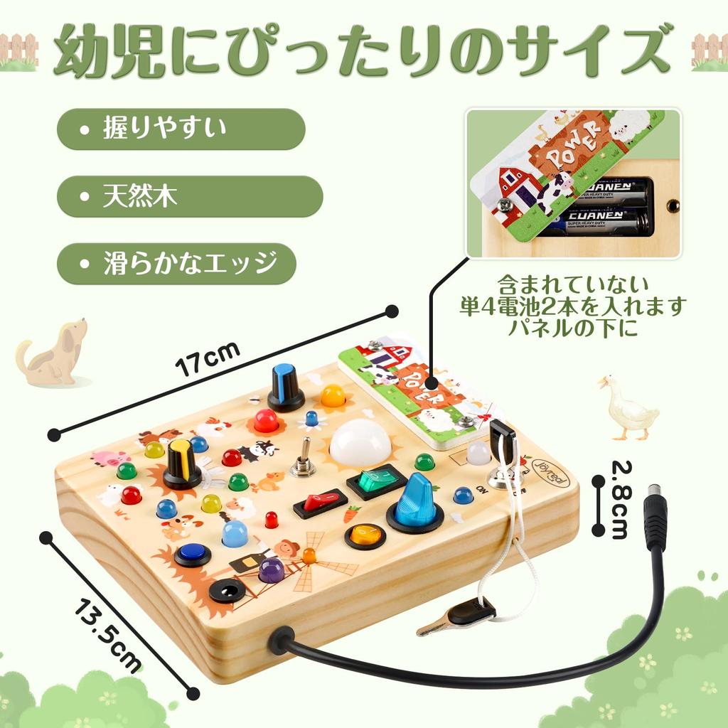 Joyreal Montessori Busy Board Educational Toy, 1st, 2nd, and 3rd Birthday Gift for Boys and Girls (Limited Edition)