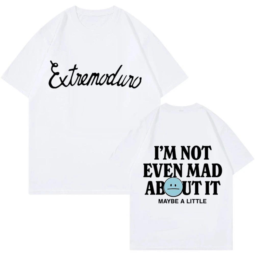 Camiseta Vintage Gráfica para Hombre y Mujer de los 90 Y2k Hip Hop Camisetas Tops Unisex Moda Banda de Rock Estampado Extremoduro Talla EU Ropa