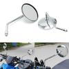 Kolip 1 Pair Motorcycle Rearview Mirror 8mm 10mm, Round Reversing Side Mirror Rotatable Modified Accessories