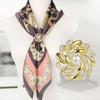 Fashion Jewelry Rhinestone Women Scarf Buckle Shawl Clip Korean Style Brooch Pins Scarf Ring