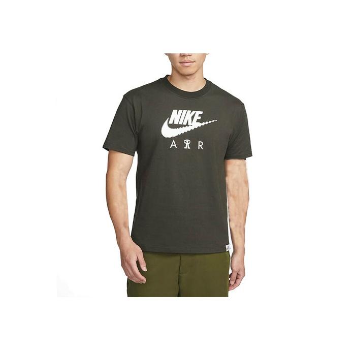 Nike Letter Print Logo Crew Neck Cotton Casual Short Sleeve T-Shirt Men Tops Green DQ1017-355